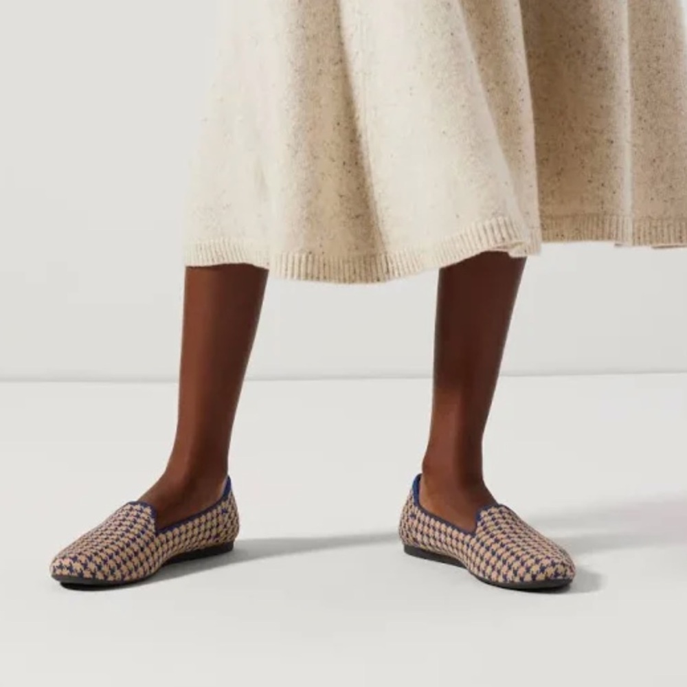 Rothy’s | Sapphire and Camel Houndstooth Loafers